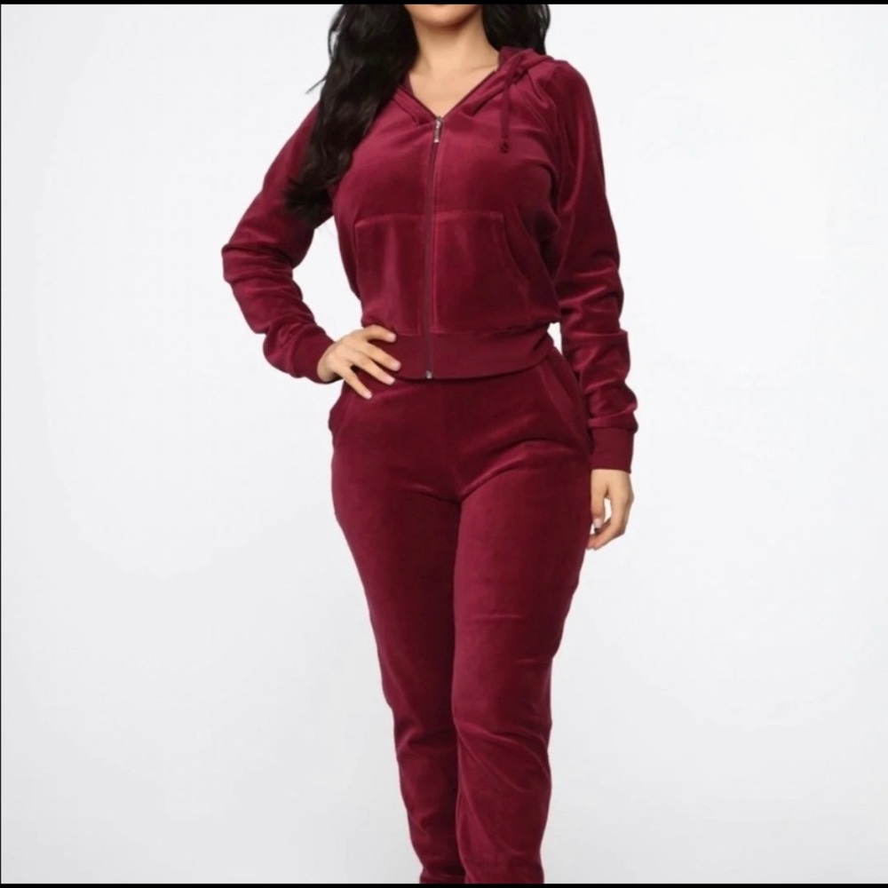 Fashion Nova Velour Tracksuit